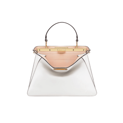 BORSA PEEKABOO ISEEU MEDIUM IN PELLE DI VITELLO BIANCA